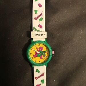 Amitron 1993 "BARNEY" Watch rubberized band water resistant